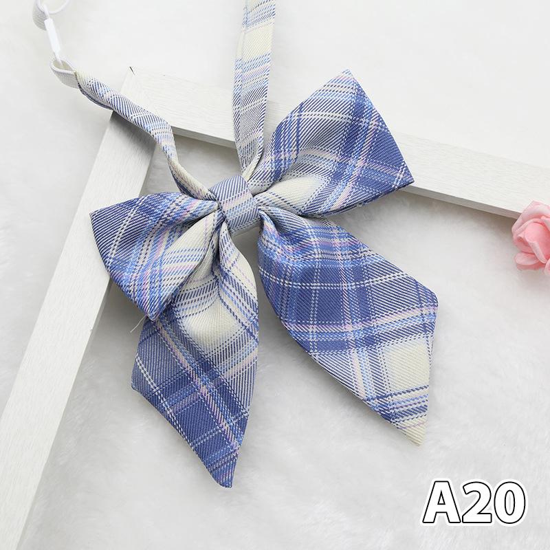 Personalized Flower Plaid Uniform Collar Flower Bow Tie Small Fresh Sailor Suit Bow KTB