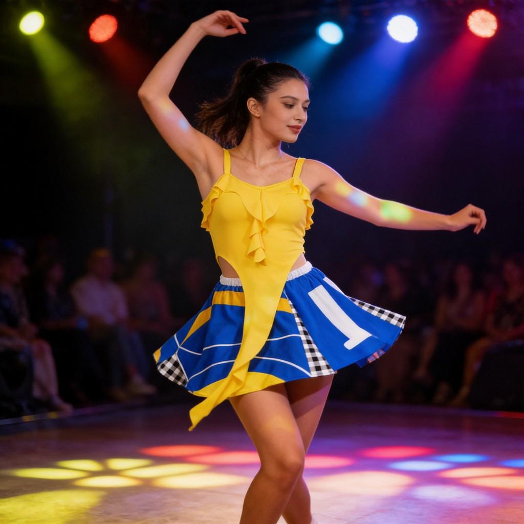 Shakira Global Football Cup Costume For Soccer Cheerleading And Performance Activities