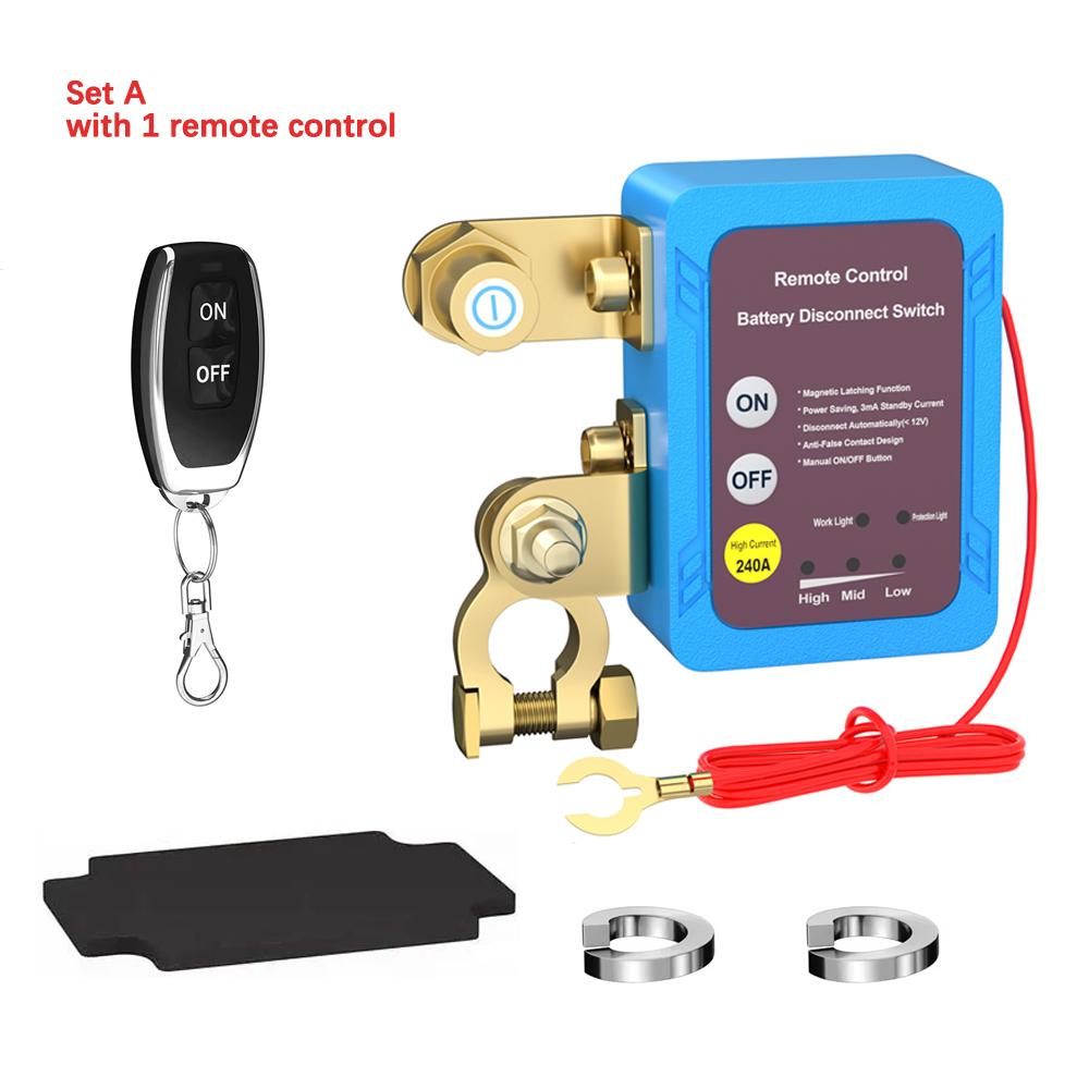 

Battery Disconnect Power Switch 12V 240A Shut Off Cut Off Kill Switch With Remote Control Switch For Car Truck