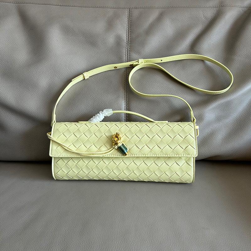 Neue Clutch handgewebte Handtasche Abendtasche Leder-Schloss-Tasche Umhängetasche Messenger Bag Damen Handtasche