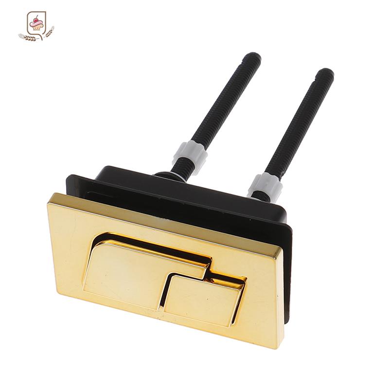 Dual Flush Toilet Tank Gold 48mm/58mm Chrome Plated ABS Round Shape Toilet Push Buttons Bathroom Accessories