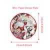 Christmas Disposable Paper Tableware Merry Christmas Decor For Home 2025 Navidad Natal Cristmas Xmas Gift Happy NewYear 2025