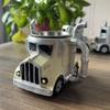 11-ounce Capacity Truck Coffee Mug Resin Stainless Steel Coffees Mugs Drink Cup Truck Shape Water Cups Desktop Ornament Gifts