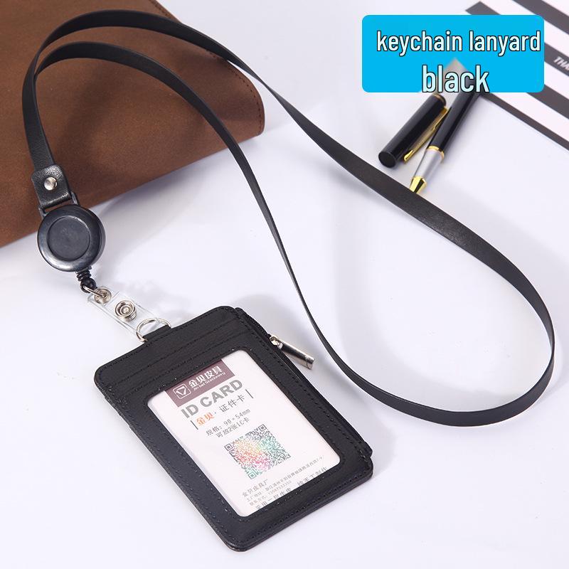 Porta Badge Multi-Scheda Golden Bay con Portachiavi, Clip Retrattile, Cordino e Portamonete