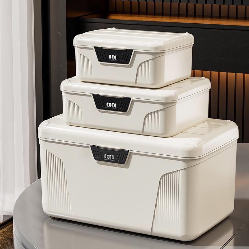 Organizator securizat pentru parole și documente cu separatoare - Depozitare blocabilă pentru cosmetice și esențiale auto