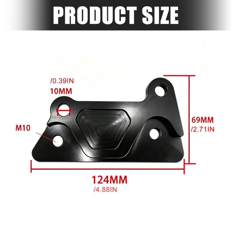 Front Brake Adapter Bracket for 300 mm Floating Disc, Aluminum Caliper Mount With Machined Hole Layout for XMAX300 Motorcycle Replacement Work