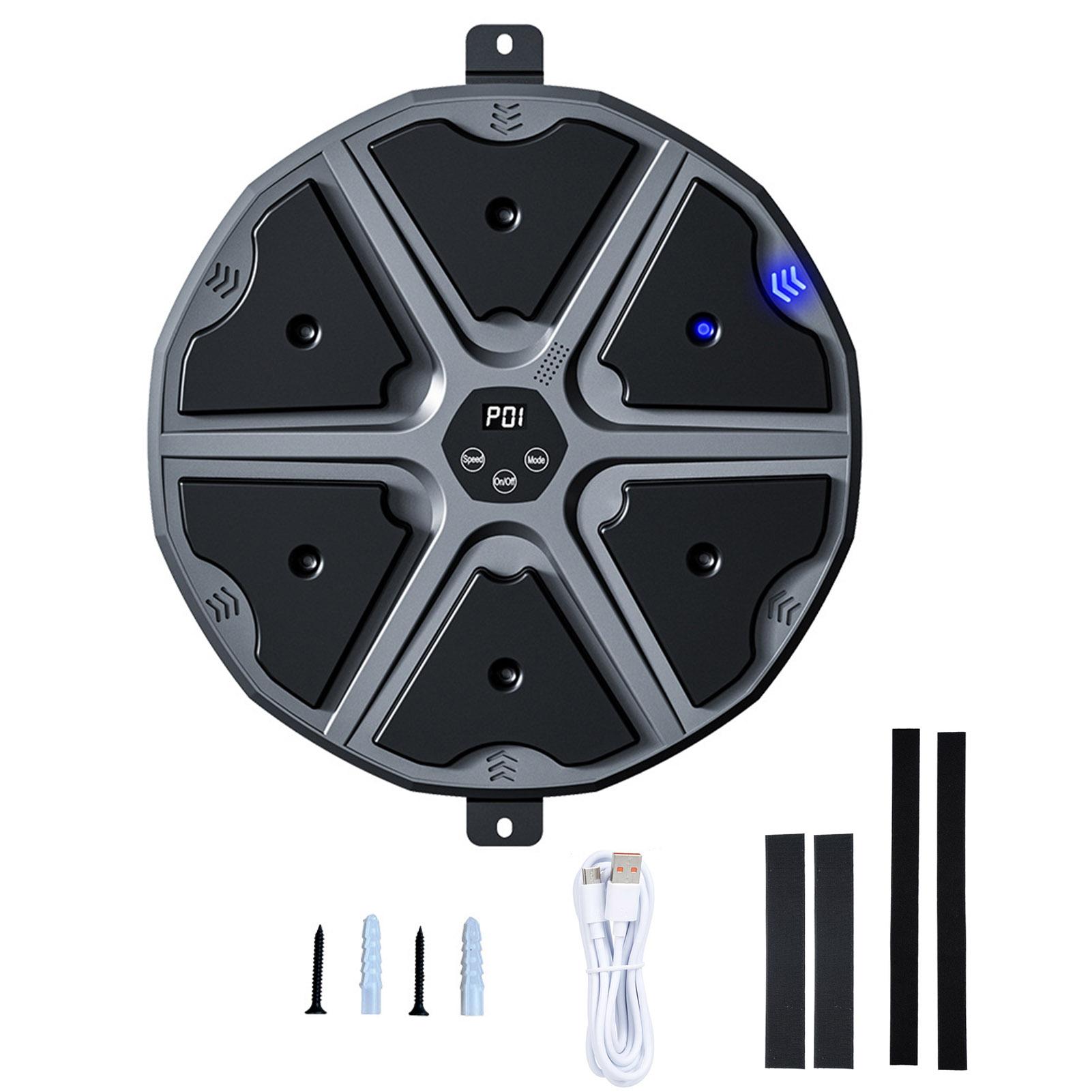 Music Boxing Machine, Smart Music Boxing Machine, Music Boxing Target, Rhythm   Trainer, Wall Mounted Punching Trainer with 9 Speeds, 6-Target