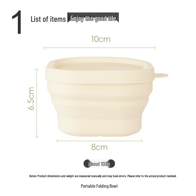 Portable Collapsible Silicone Travel Bowl