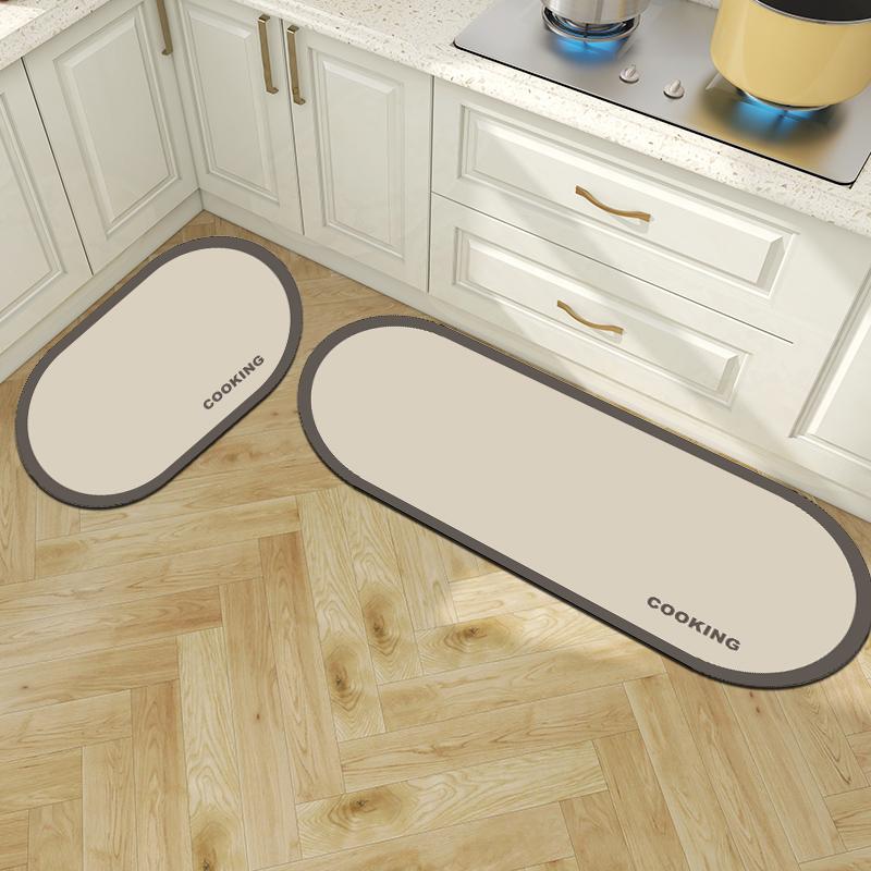 Anti-Slip Kitchen Mat Ins Simple and Sophisticated Diatomite Super Absorbent Rug Kitchen Mats  Entrance Doormat Bath Carpet