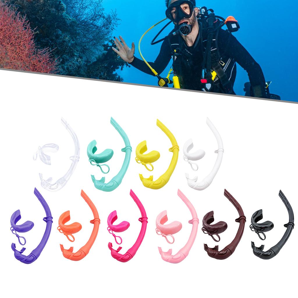Flexible Roll Up Silicone Snorkel Swimming Swim Snorkel with Hanging Buckle Freediving Snorkel Diving Accessories