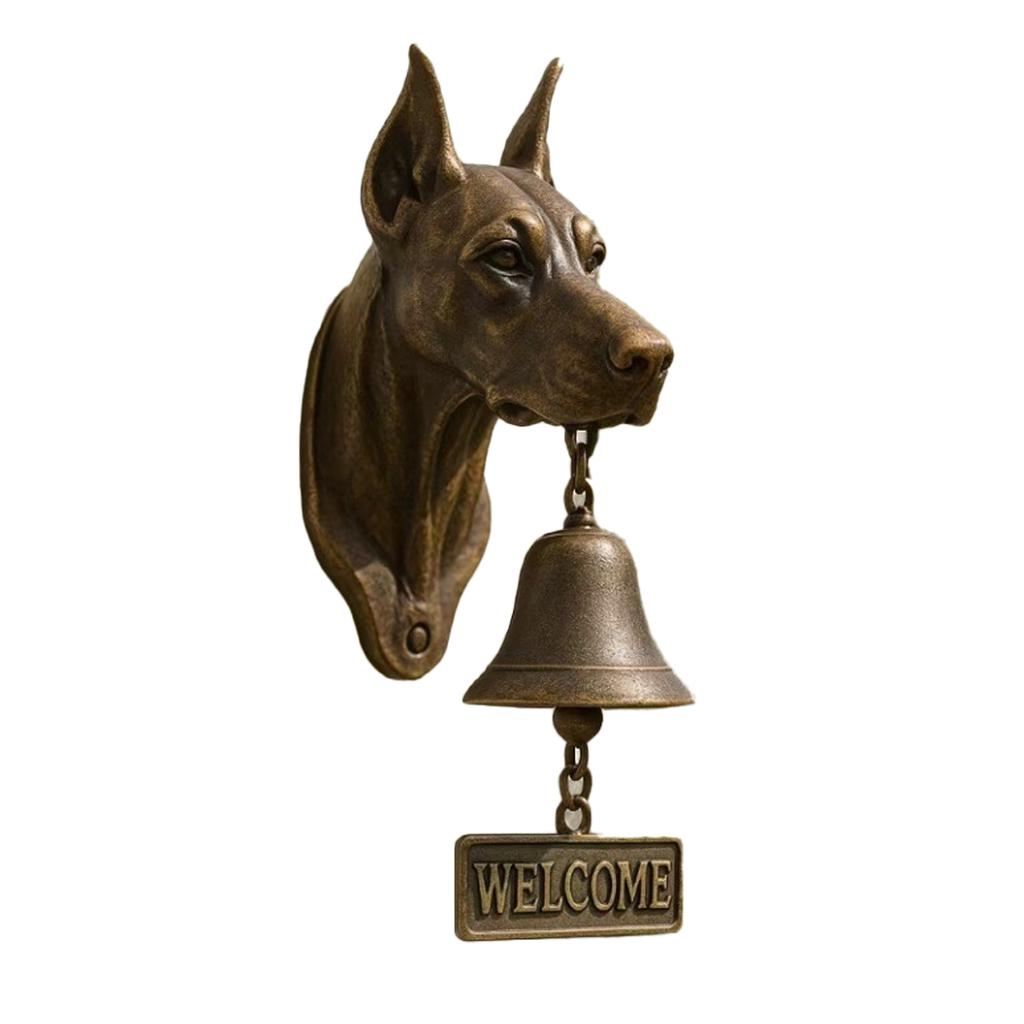 Welcome Doorbell Dog-Shaped Retro Animal Inu Welcome Wall Mounted Pet Basset Hound Charming Entrance Decor Doorbell Handmade