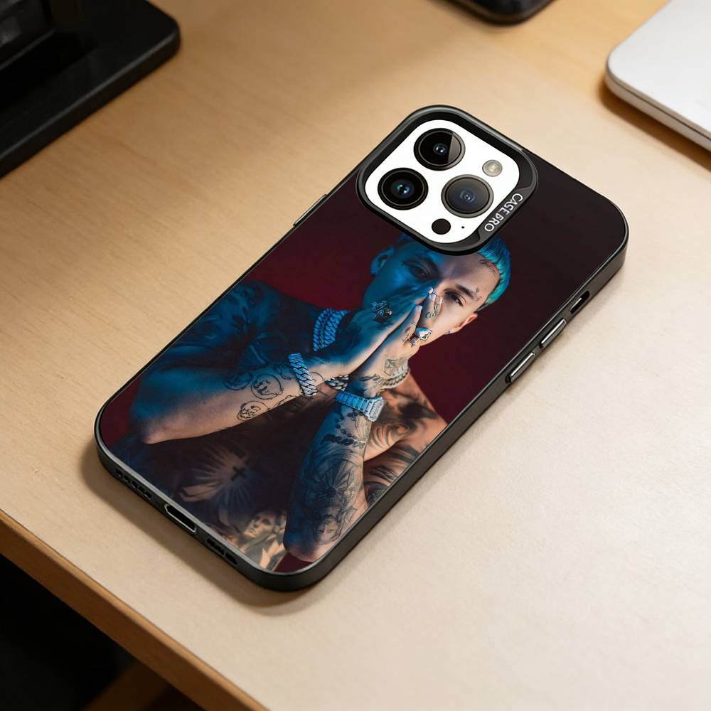 BC-Rapper Blessd Cantante Phone Case For iPhone 17,16,15,14,13,12,11 Plus,Pro Max,XS,Colored Silver Plated Inside Cover