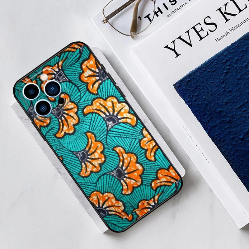African Wax Fabric Phone Case For iPhone 13 11 12 14 15 16 Pro Max 7 8 Plus X XS XR 12 13 Mini Bumper Cover
