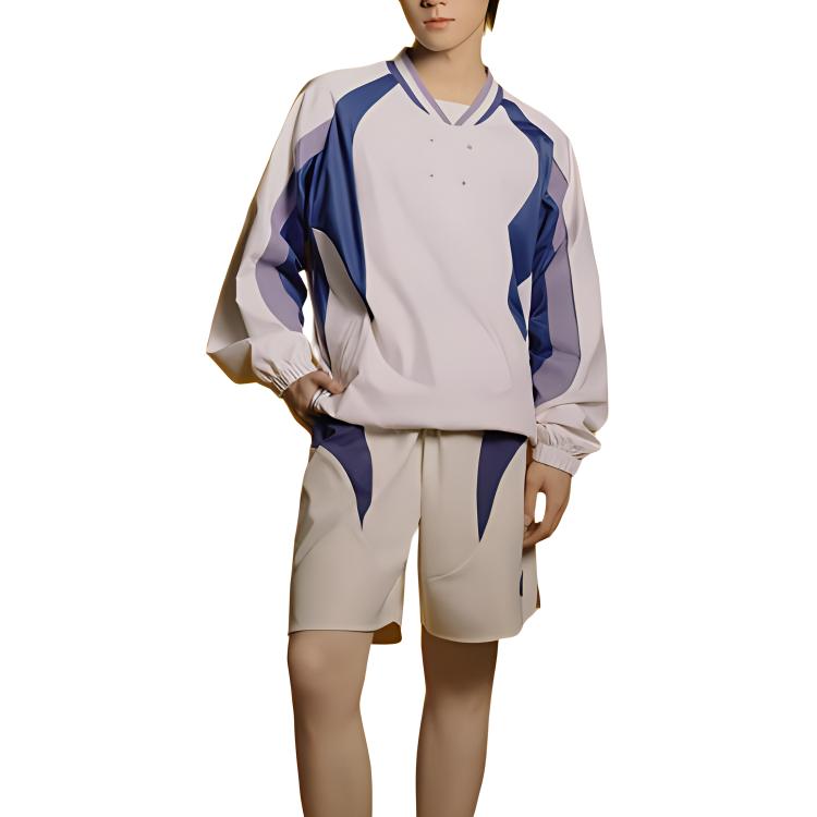 Li Ning Sweatshirt Herren Ecru Schatten Lila Blau ATLU035-1
