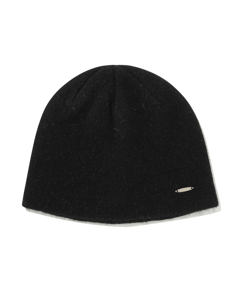 COVERNAT WOMAN Cloverheart Angora Uncuff Beanie Black