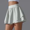 New Solid Color Double-layer Pocket Tennis Skirt Sexy Tight Fitting High Elasticity Sports Running Fitness Yoga Shorts For Women