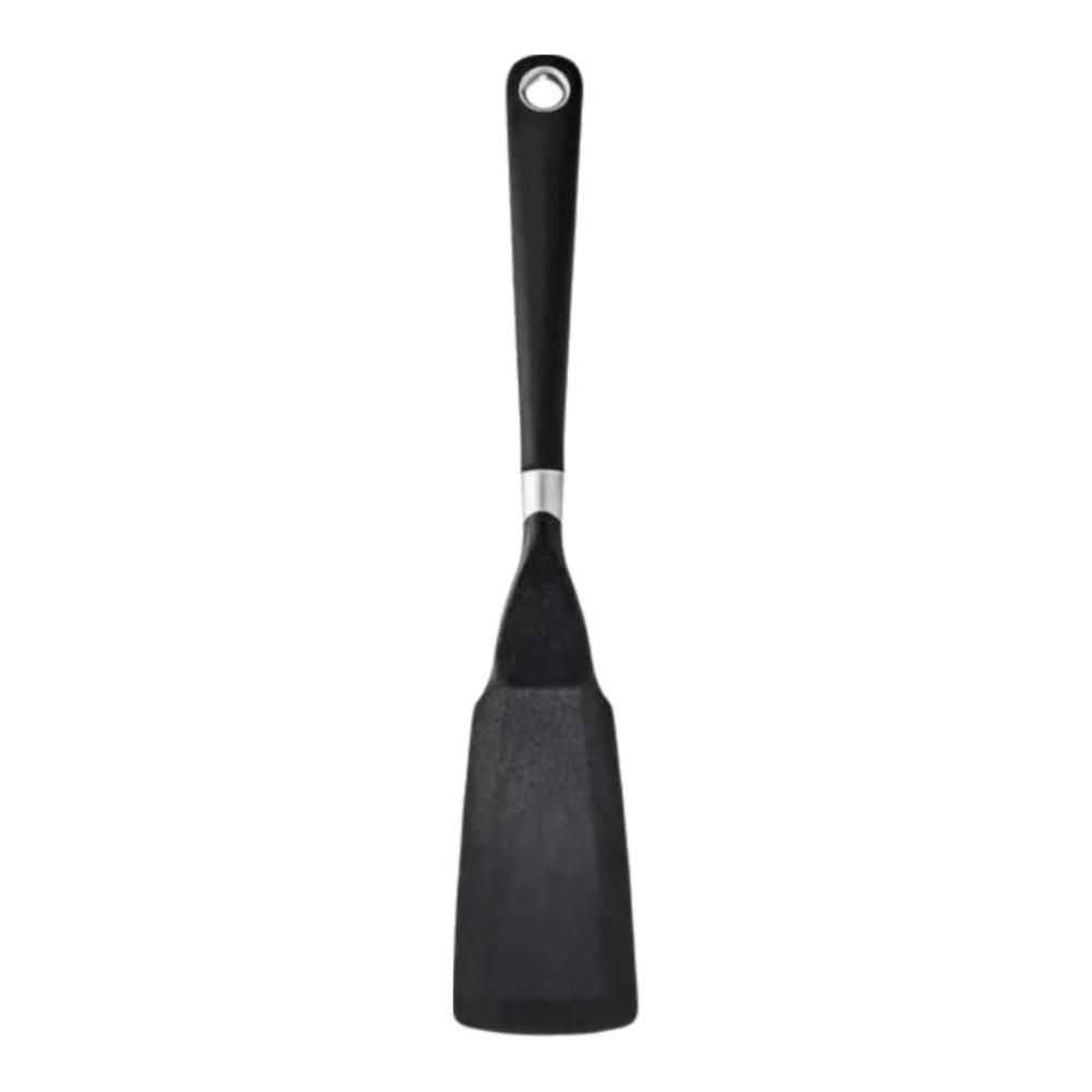 Silicone Cooking Spatula Scraper Leakproof Non Stick Silicone Spatula Cooking Tools Heat Resistant Omelette Frying Shovel чёрный