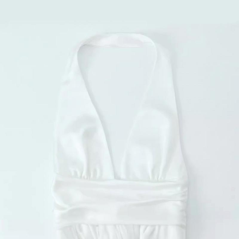 Spring Women's European & American Style Silk Satin Slip Dress