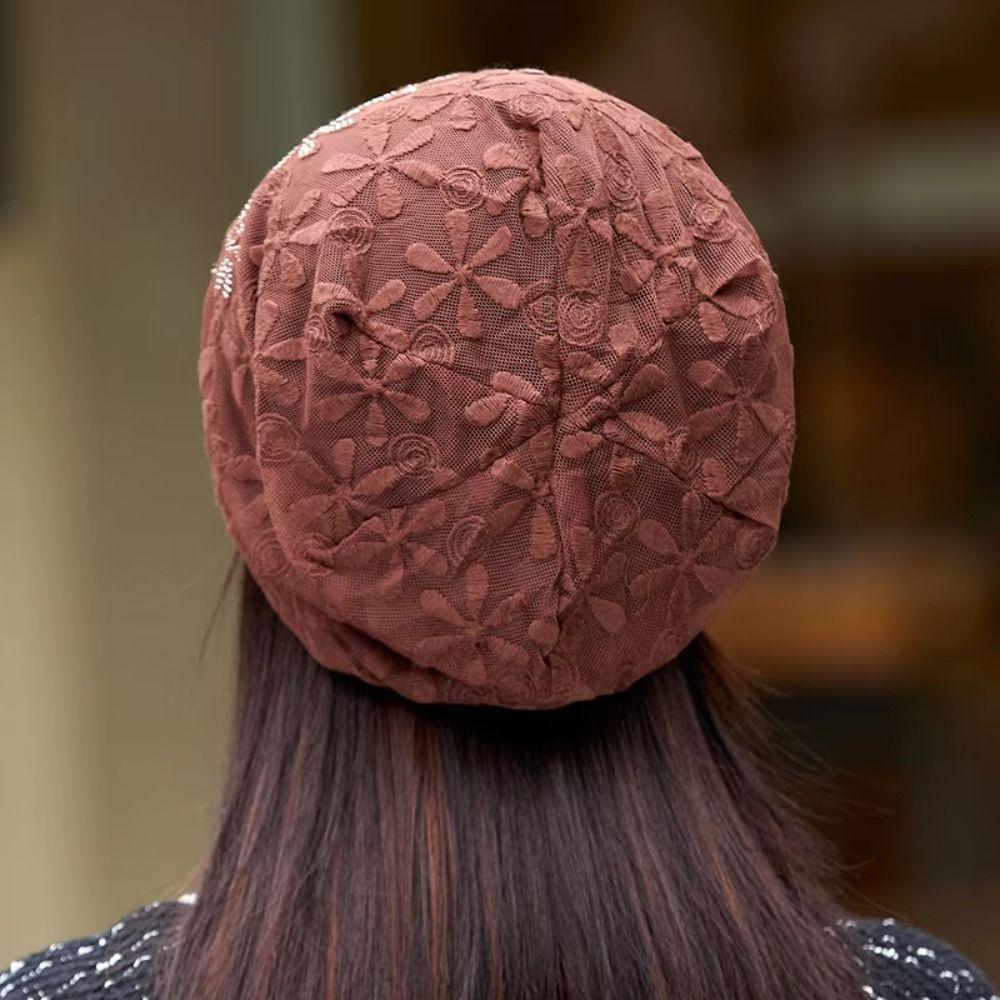 Thin Cotton Summer Beanies Cap Hollow Out Crochet Slouchy Hat Fashion Elastic Chemo Cap