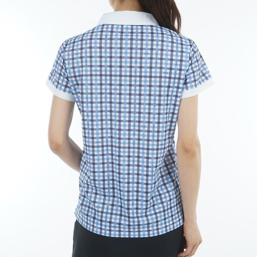 Short Sleeve Polo Shirt Quick UV Golf S [Pin Apparel] Women's (Moisture Wicking, Drying, Protection) / / 622-5160302 110_Blue