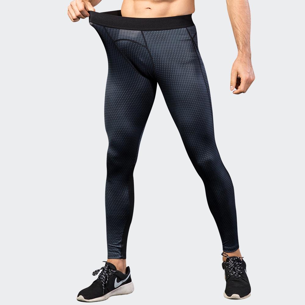 Men's 3D Print Quick-Dry Stretch Compression Running Leggings