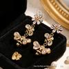 Miki Light Luxury Crystal Stud Earrings: Elegant Women's Niche Design for Fashion