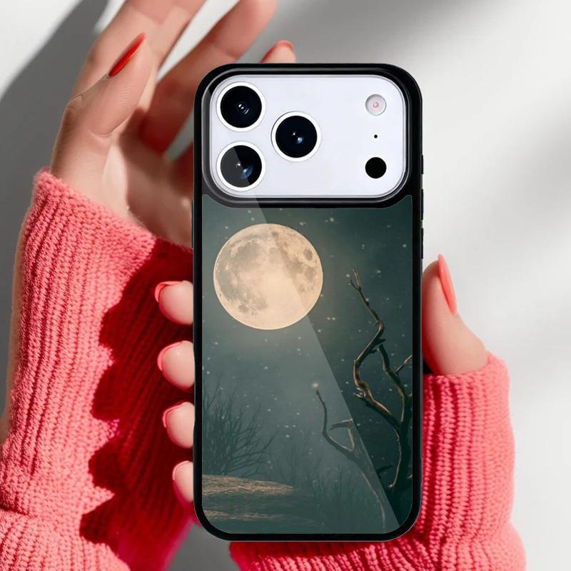 Space Sky Moon Phone Case for iPhone 17 Air 16e 15 14 13 Pro Max Back Cover for 12 11 Pro Coque