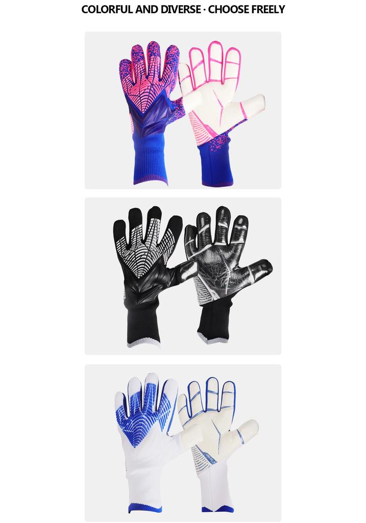 Enhanced Latex Soccer Goalkeeper Gloves in Various Sizes