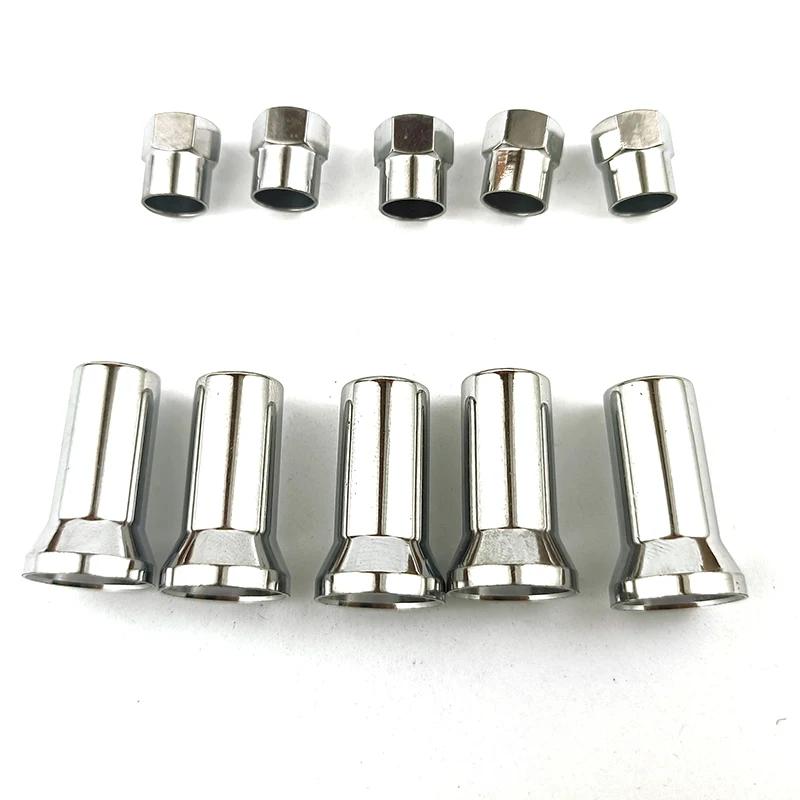 10Pcs TR414 Car Truck Tire Wheel Tyre Valve Stem Hex Caps with Sleeve Covers Left Right Front Rear Auto Accessories