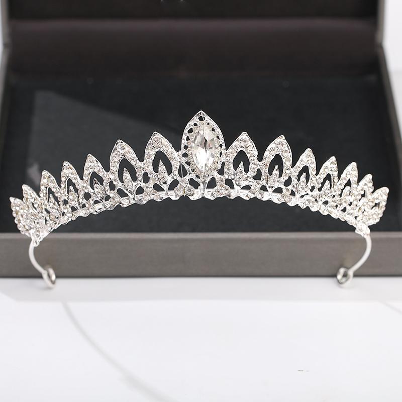 Silver Color Crown and Tiara Hair Accessories for Women Wedding Accessories Crown for Bridal Crystal Rhinestone Diadema Tiara