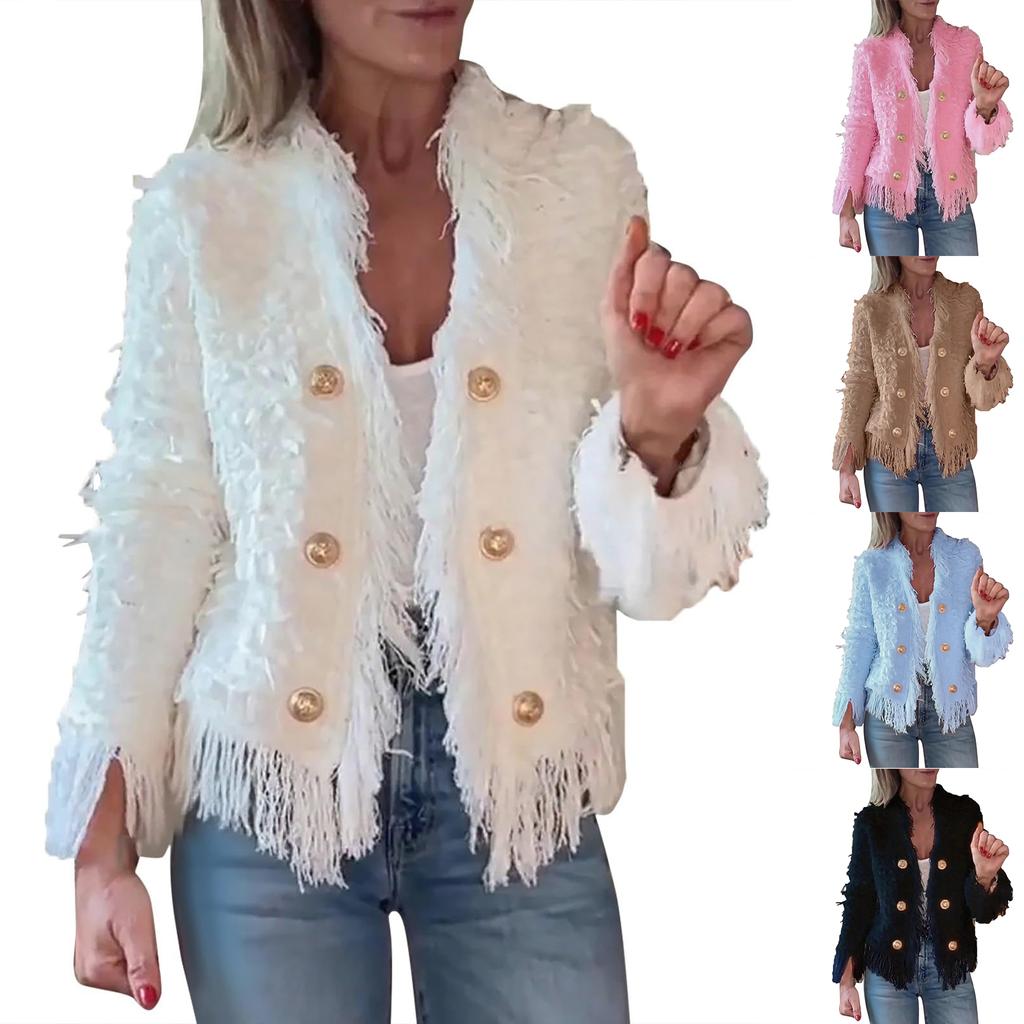 Women's Fashionable And Elegant Tassel Top Coat