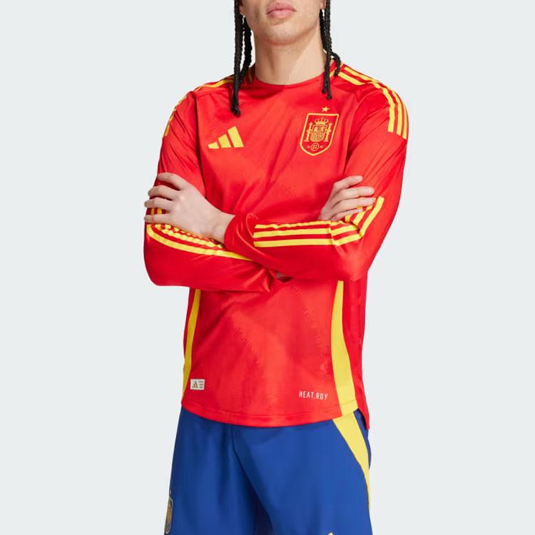 Adidas SPAIN 24 LONG SLEEVE HOME AUTHENTIC JERSEY Soccer Jersey Men's Red IP9356