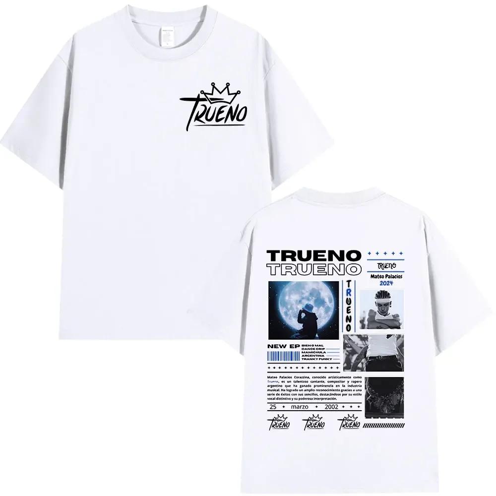 Rapper Trueno Album Tour Merch T-Shirt Herren Damen Kleidung Mode Kurzarm T-Shirt Streetwear Baumwolle Lockere T-Shirts Unisex