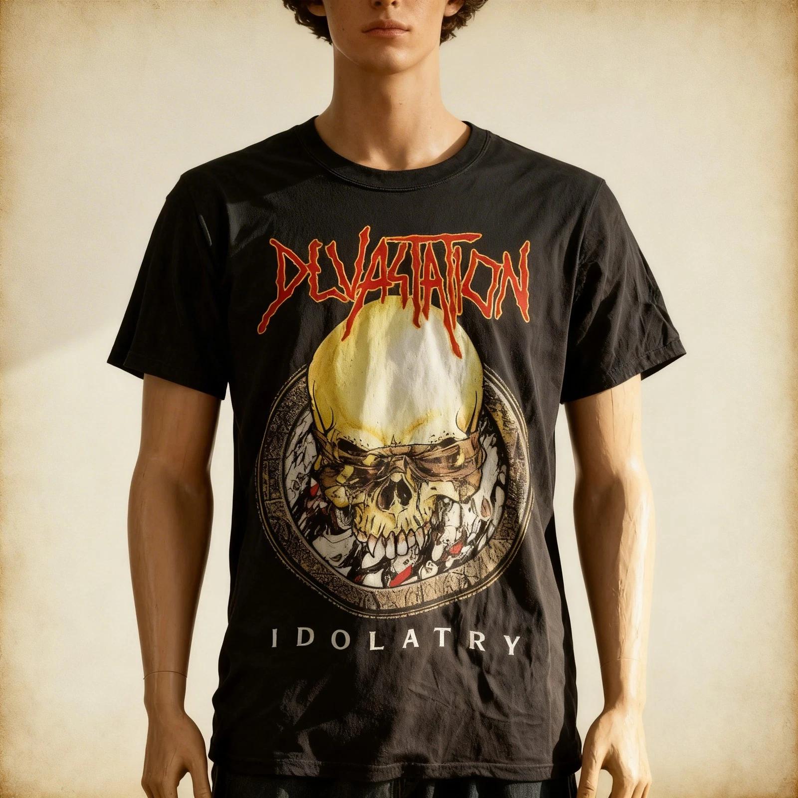 Devastation Unisex T-Shirt - Idolatry - Thrash Metal - Death - Morbid Saint 2XL
