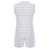 Mono Adaptativo Unisex para Niños con Necesidades Especiales Sin Mangas Cremallera Trasera Invisible Botón a Presión Tira de la Entrepierna Rayado para Vestir Fácilmente