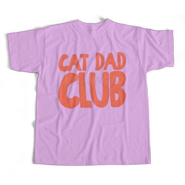 Cotton Mens Clothing Cat Dad Club Print T Shirt High Quality Cotton Male Short Sleeve Streetwear Fun Animal Kitten Tshirts