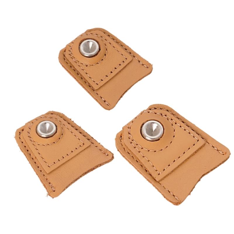 4Pcs Leather Thimble Sewing Thimble Sewing Finger Protectors for Hand Sewing Quilting Sewing Needle Embroidery Tool