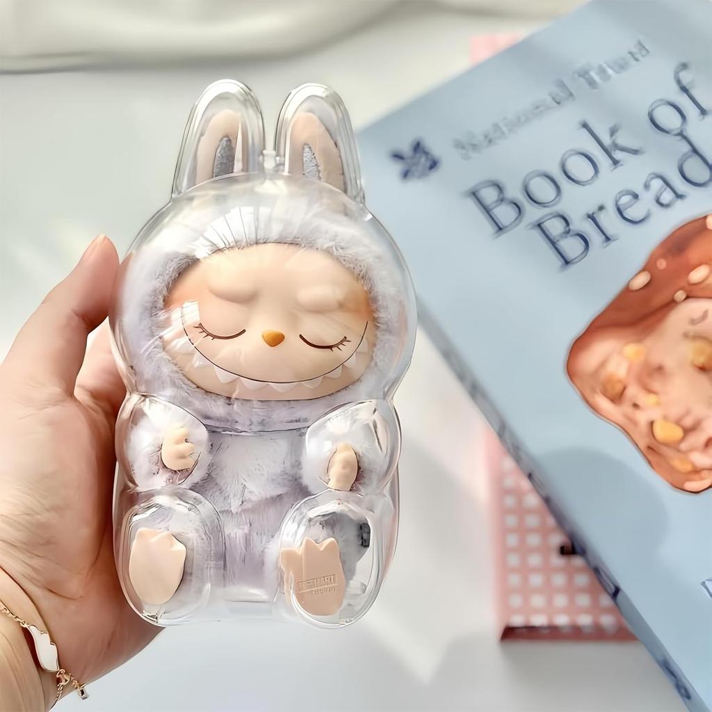 Clear Bag Keychain for LABUBU Plush Doll,Hanging Display Case,Protective Case,Plastic PVC Storage Box Party Gifts