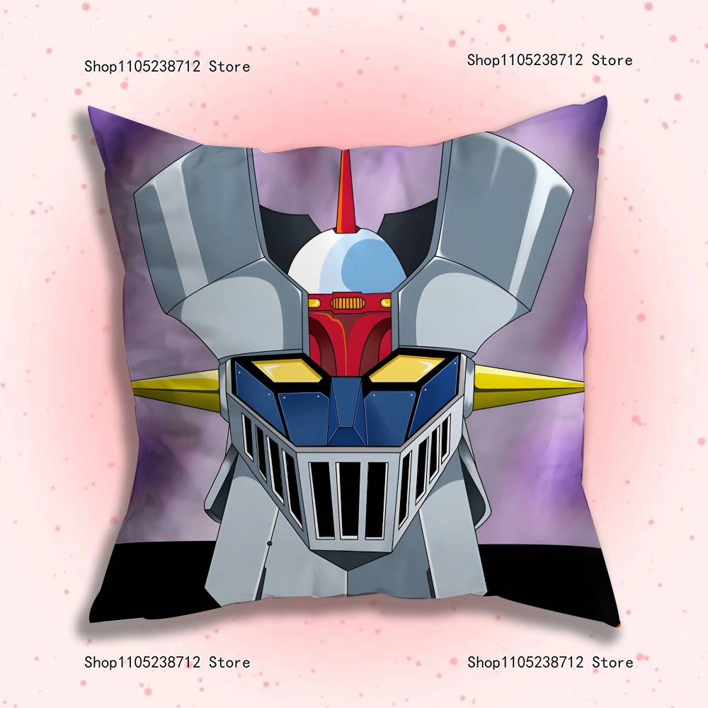 

M-Mazinger Z Robot Pillow Case For Sofa Decor Car Office Room Printing Cushion Cover Decorations and Protector 12x12Inch