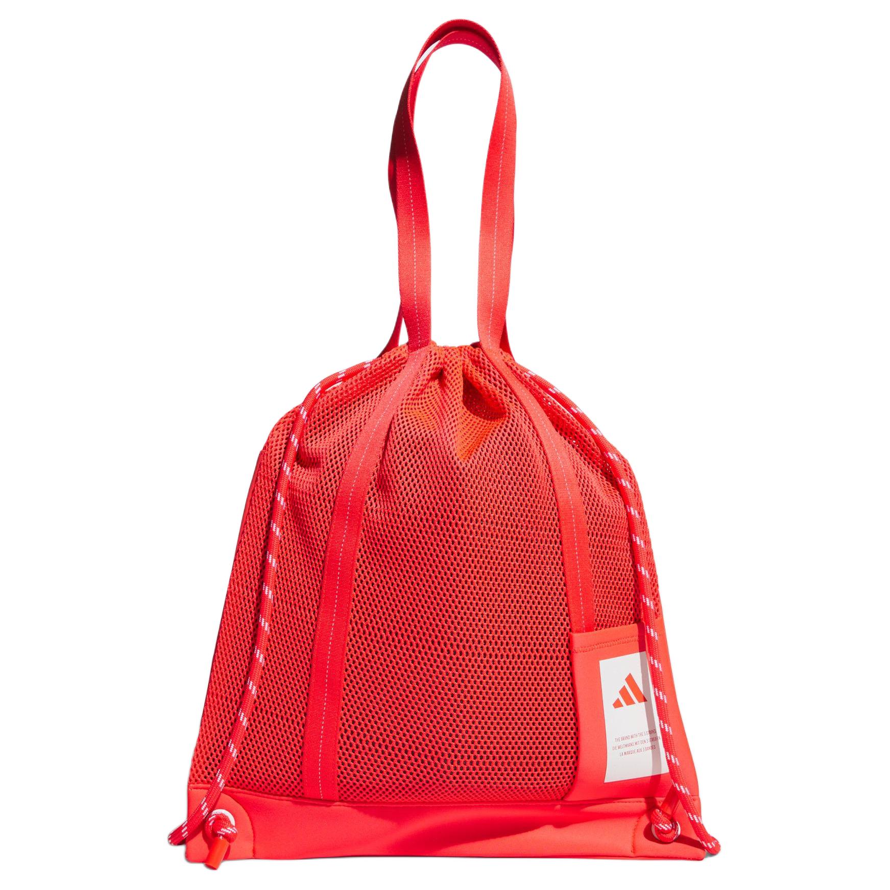 Adidas Повседневный спортивный рюкзак-сумка на завязках из переработанного полиэстера для женщин, ярко-красный JF0746 Bright Red