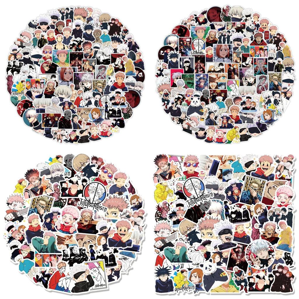 100pcs Vibrant Anime Jujutsu Kaisen Stickers Perfect For Laptops And Skateboards