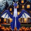 Inflatable Toy Blue Dragon Halloween Inflatable Model Luminous Inflatable Model Halloween Atmosphere Decoration Model