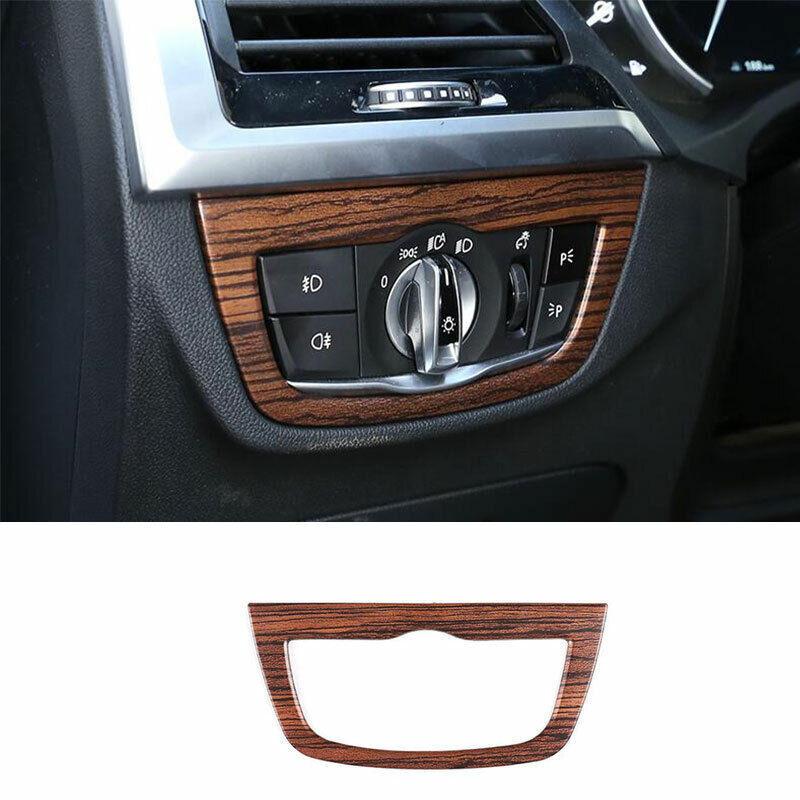 Pine Wood Grain Function Control Button Frame Trim For BMW X3 G01 X4 2018-
