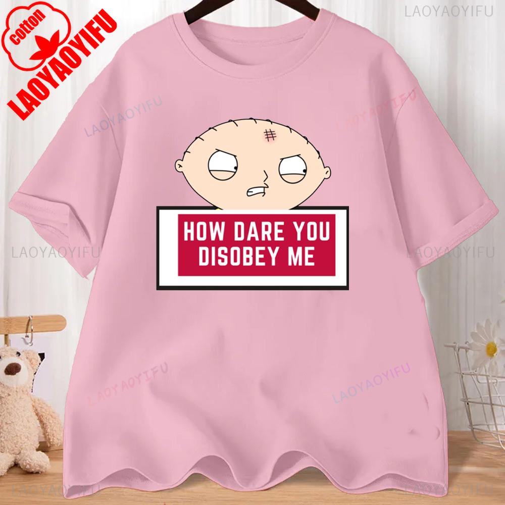 FMILY GUY Stewie Tattoo Brian Cartoon FMILY GUY Bedrucktes T-Shirt für Fitnesstraining, Joggen und Outdoor-Aktivitäten