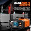 For AGM GEL SLA Lead-Acid LiFePO4 7-stage Chargers Smart Battey Charger 12V 24V 20A 10A Large Screen Digital Display Car Motorcycle Battery Charger