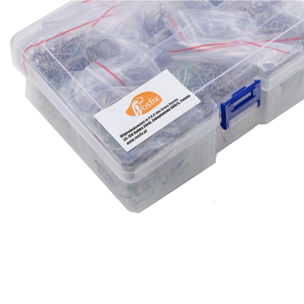 Rosfix Zszywki do Plastiku 6 Rodzajów 1200szt. w Plastikowym Boxie – Wszechstronny Zestaw do Łączenia | Wysoka Jakość | Trwałe Połączenia