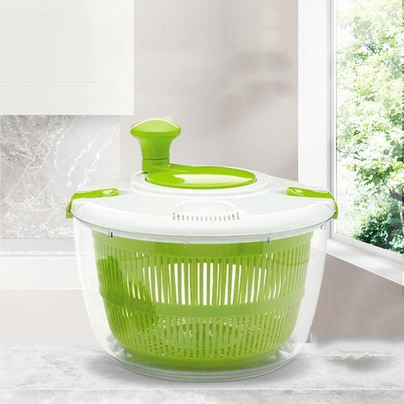Multifunction Manual Salad Spinner Dryer Vegetable Fruit Food Dehydrator Quick Drying Kitchen Household Vegetable Dehydrator