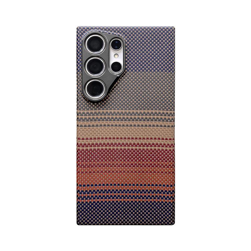 Applicable To Samsung S25Ultra Mobile Phone Case Magnetic Kevlar GalaxyS24 Aramid Carbon Fiber 23U Protective Case