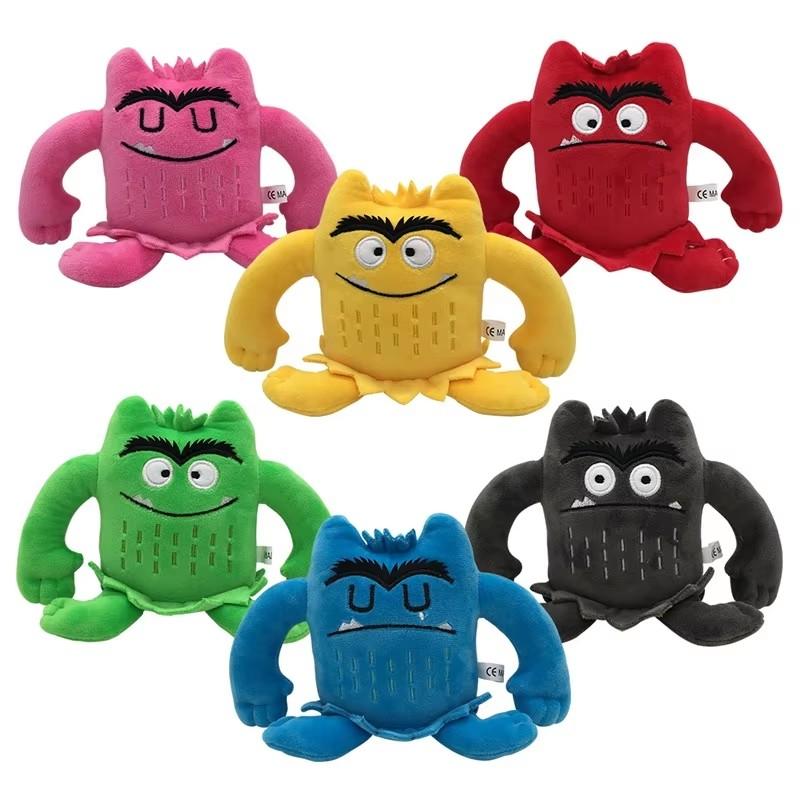 6PCS Hot Sale The Color Monster Emotion Plush Toys Baby Appease Emotion Plushie Cute Stuffed Dolls Child Christmas Birthday Gift