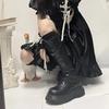 Fashion Winter 2024 Platform Lace-up Women's Long Boots With Laces Ladies Knee High Shaft Shoes New In Spring Comfortable and Elegant Pu